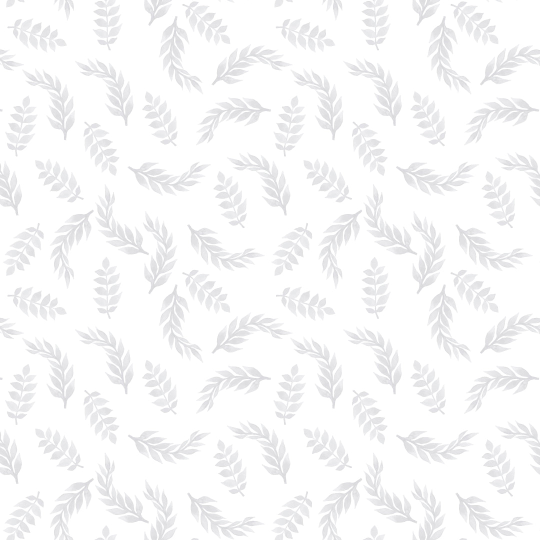 Leaves Grey Self Adhesive wallpaper for Nursery or Kid's Room