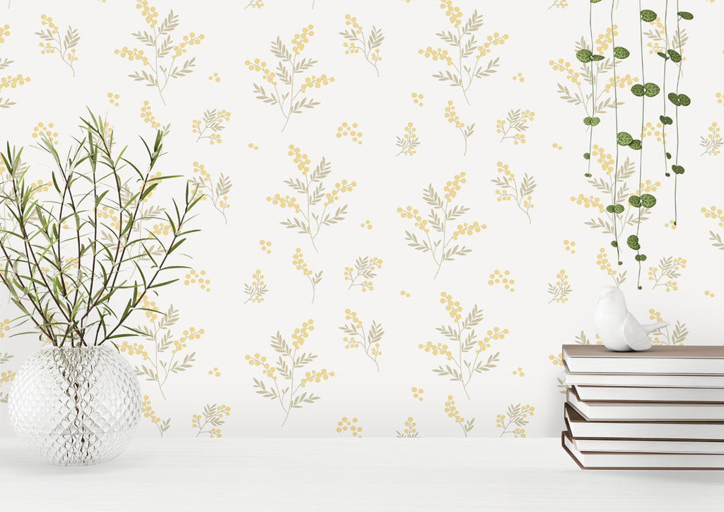 Tove Yellow/Green Wallpaper