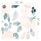 Aquarelle Flowers Peach Blue Self Adhesive wallpaper
