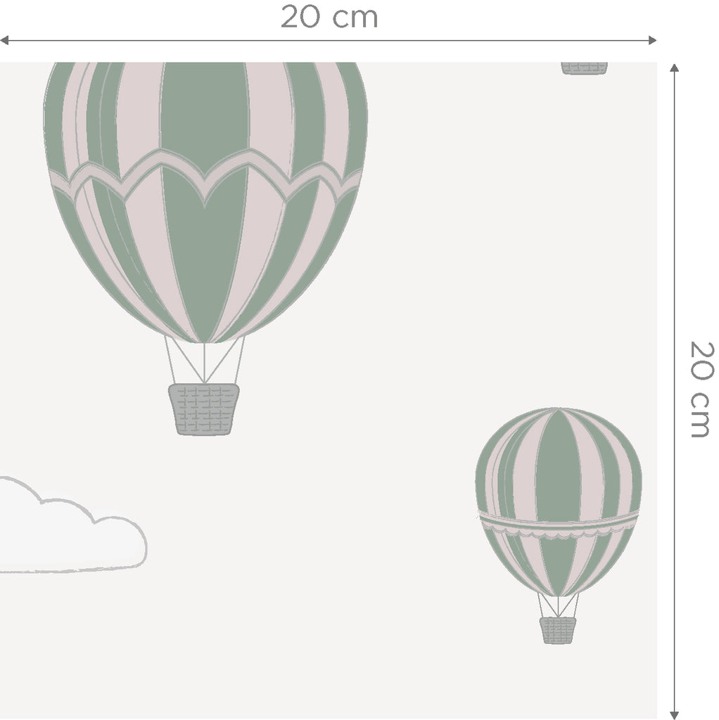 Airballoons Green Wallpaper