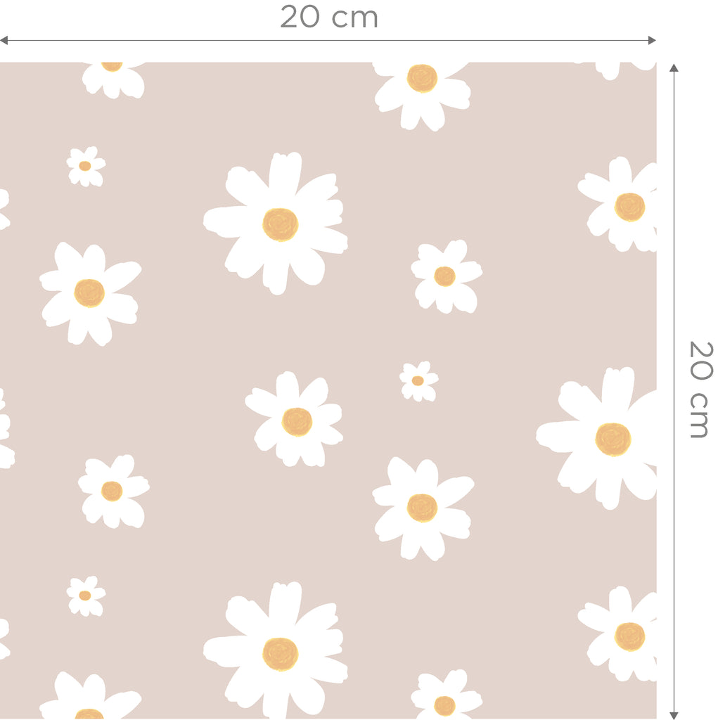 Sample Daisy Beige Wallpaper