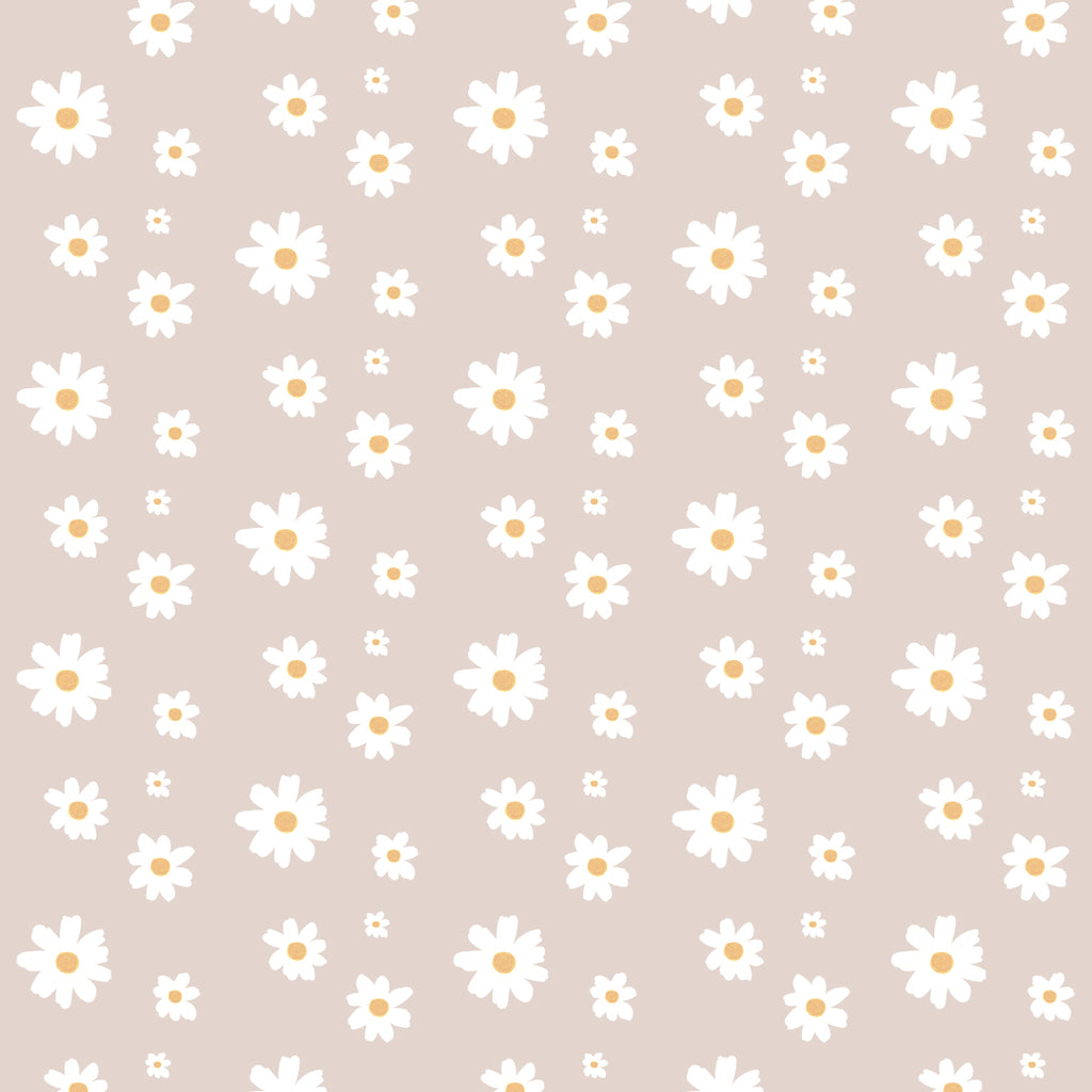Daisy Beige Wallpaper