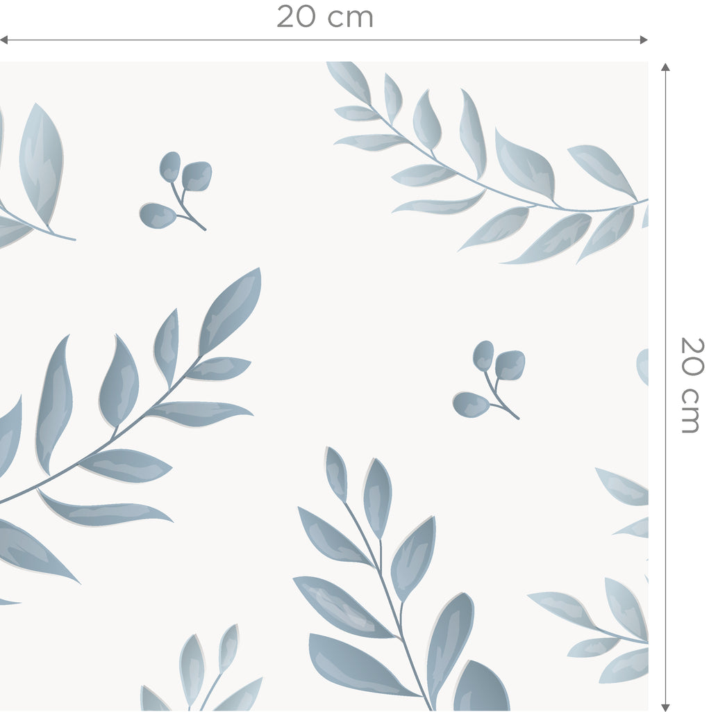 Leafy Blue Wallpaper