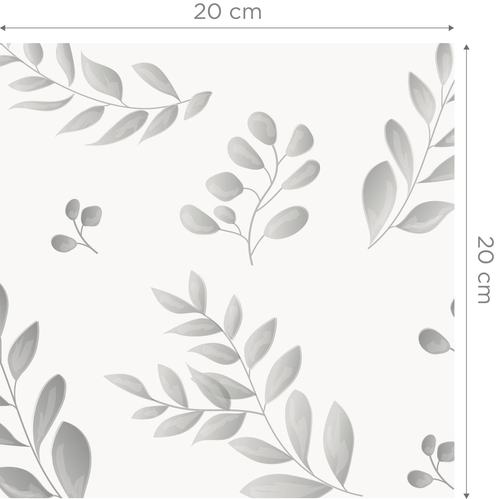 Leafy Grey Wallpaper