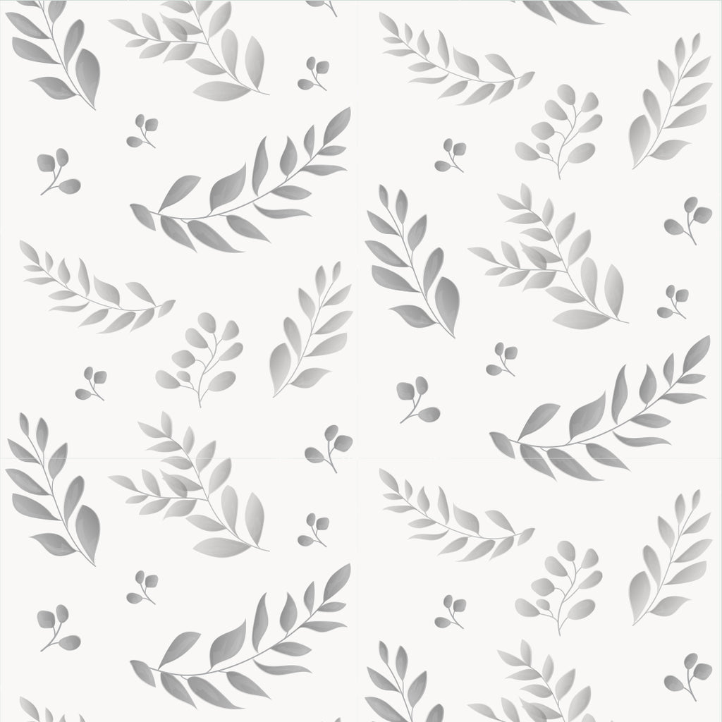 Sample Leafy Grey Wallpaper