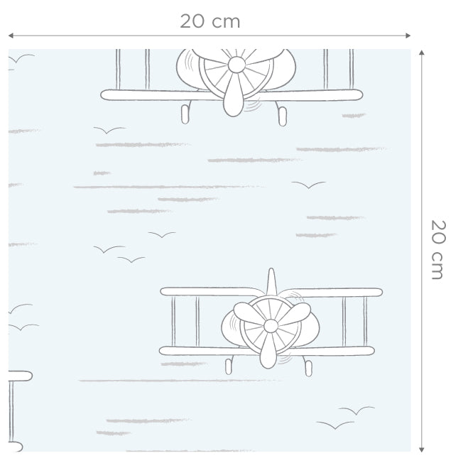 Sample Planes Light Blue Wallpaper