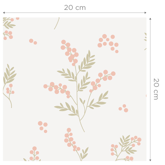 Tove Apricot/Green Wallpaper
