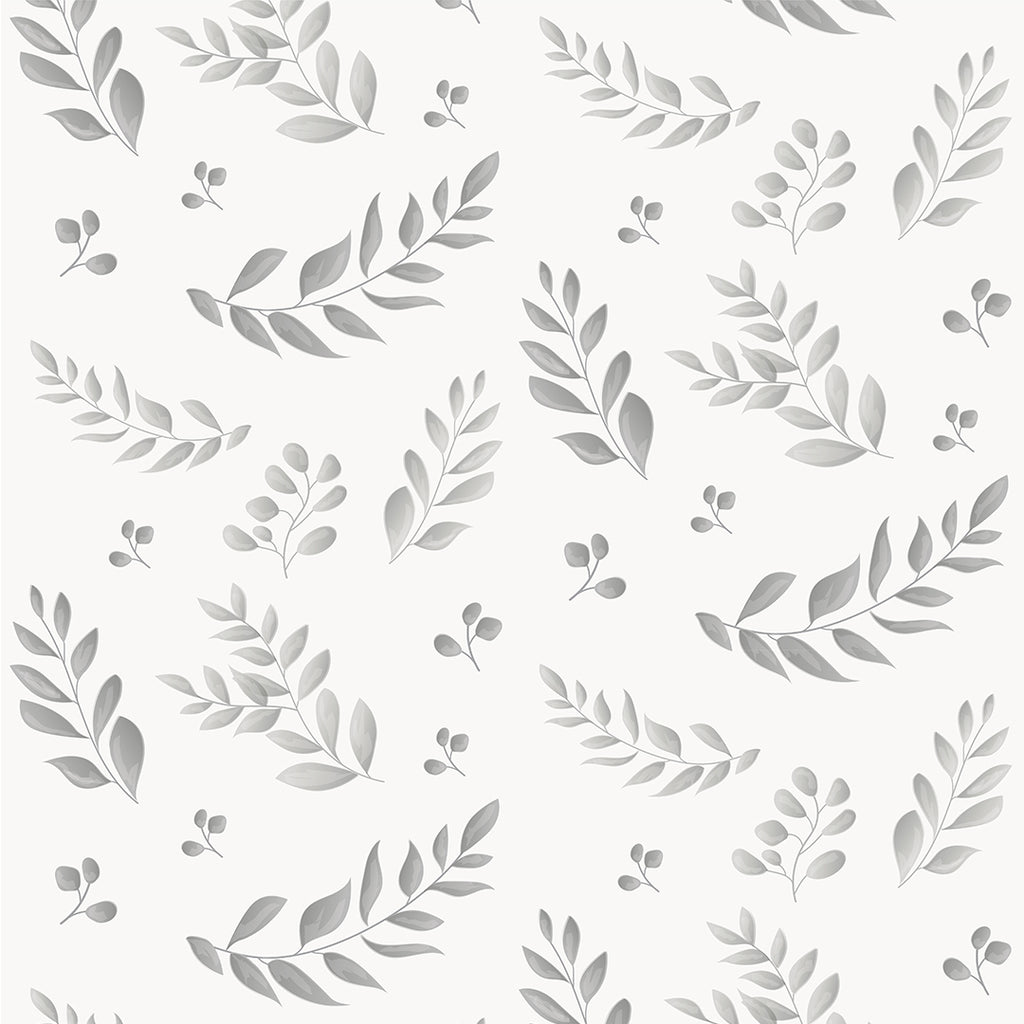 Leafy Grey Wallpaper