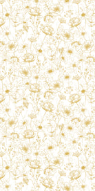 Ochre Flowers wallpaper for Nursery or Kid's Room 