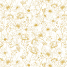 Ochre Flowers wallpaper for Nursery or Kid's Room 