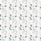 Aquarelle Flowers Peach Blue Self Adhesive wallpaper
