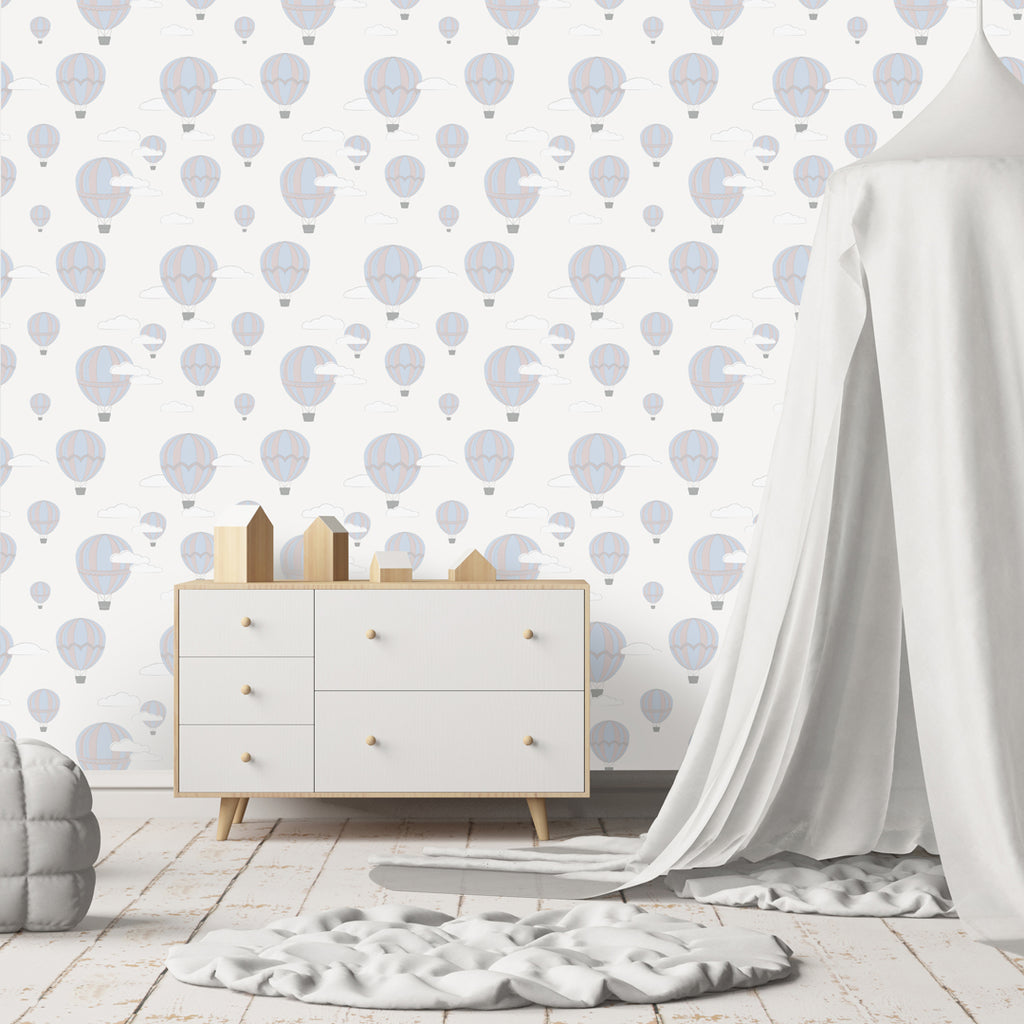Airballoons Blue Wallpaper